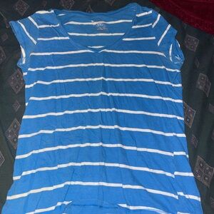 Wonder Nation Blue and White Striped Tee